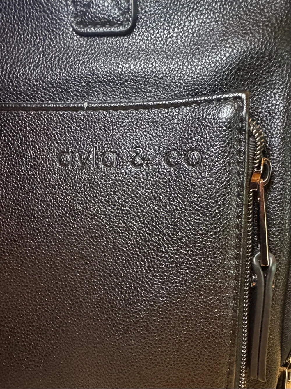 Ayla & Co Black Leather Convertible Baby Bag Backpack - Versatile Carrying Tote